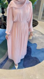 Beril Pileli Elbise - Toz Pembe - Görsel 2