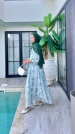 Nare Elbise - Yeşil - Görsel 3