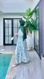 Nare Elbise - Yeşil - Görsel 5