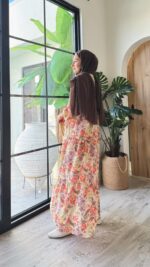 Çiçek Elbise - Nar Çiçeği - Görsel 5