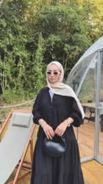 Alin Tensel Elbise - Siyah - Görsel 6