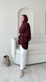 Efra Basic Kazak - Bordo - Görsel 3