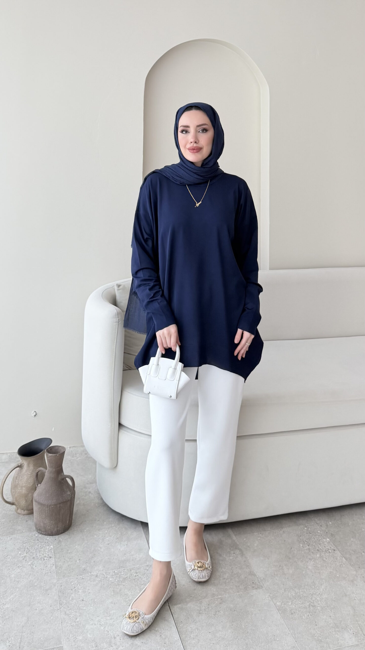 1762118703_0_6907cc2ff1641.jpg Efra Basic Kazak - Lacivert - Görsel 1