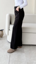 Neri Bol Paça Oyşo Pantalon - Siyah - Görsel 3