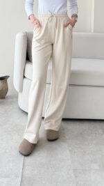 Neri Bol Paça Oyşo Pantalon - Bej - Görsel 2