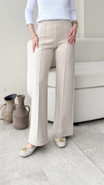 Mispa Çimalı Scuba Pantalon - Bej - Görsel 2