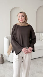 Ekâ Basic Oyşo Sweat - Kahverengi - Görsel 3