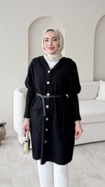 Misa Angora Hırka - Siyah - Görsel 5