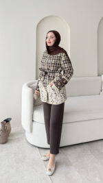 Moren Desenli Ceket - Kahverengi - Görsel 2