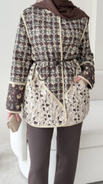 Moren Desenli Ceket - Kahverengi - Görsel 7