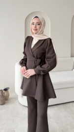 Pira Bağlamalı Scuba Takım - Koyu Kahve - Görsel 6