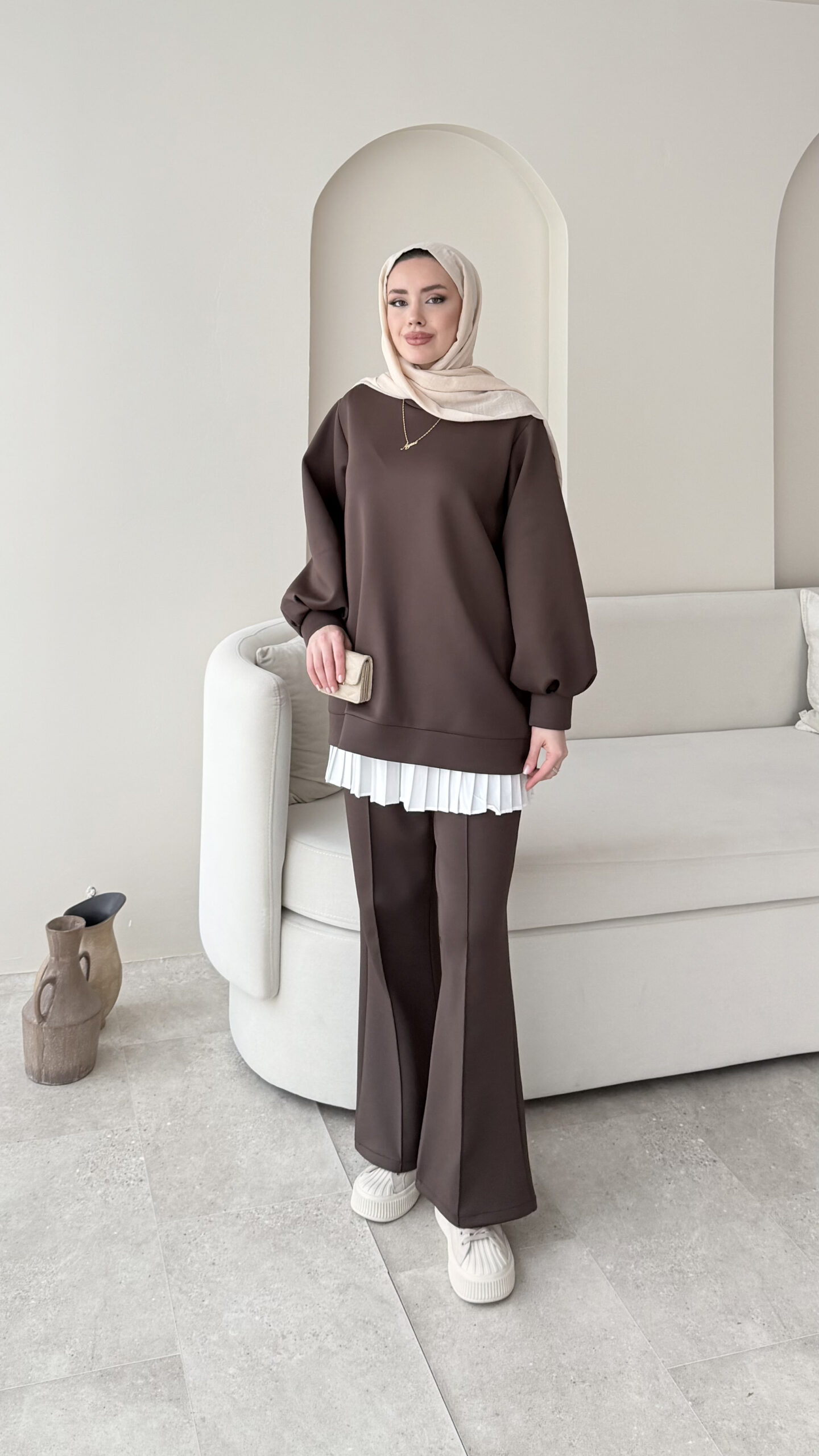 1763069930_0_69164fea80572.jpg Maral Scuba Takım - Kahverengi - Görsel 1