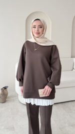 Maral Scuba Takım - Kahverengi - Görsel 4