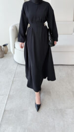 Meyla Gold Detaylı Elbise – Siyah - Görsel 7