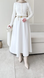 Vento Triko Kazak - Beyaz - Görsel 9