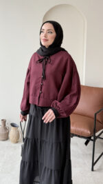 Keten Takım - Bordo - Görsel 5