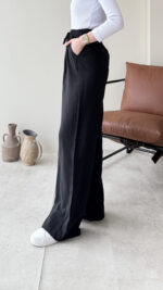 Bağlamalı Pantalon - Siyah - Görsel 3