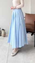 Belden Oturtma Etek - Mavi - Görsel 3