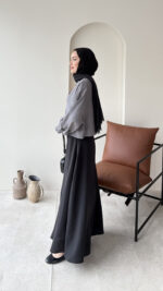 Mini Tensel Gömlek - Antrasit - Görsel 4