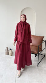 Kimono Etek Takım - Bordo