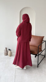 Kimono Etek Takım - Bordo - Görsel 3