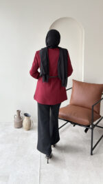 Dore Ceket - Bordo - Görsel 6