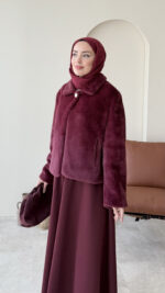 Lesa Kürk - Bordo - Görsel 2