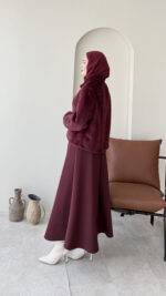 Lesa Kürk - Bordo - Görsel 4