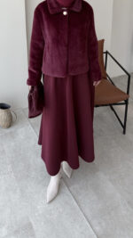 Lesa Kürk - Bordo - Görsel 5