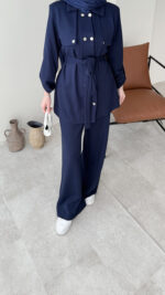 Luvi Düğmeli Oyşo Takım - Lacivert - Görsel 6