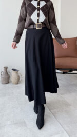 Nare Kemerli Etek - Siyah - Görsel 3