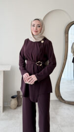 Tina Kemerli Takım - Mürdüm - Görsel 4