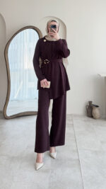 Tina Kemerli Takım - Mürdüm - Görsel 6