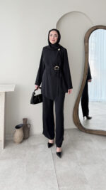 Tina Kemerli Takım - Siyah