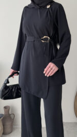 Tina Kemerli Takım - Siyah - Görsel 6