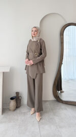 Tina Kemerli Takım - Vizon - Görsel 2