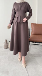 Peya Belden Bağlamalı Scuba Takım - Kahverengi - Görsel 6