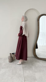 Leile Scuba Takım - Bordo - Görsel 2