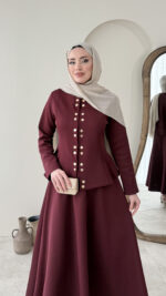 Leile Scuba Takım - Bordo - Görsel 4