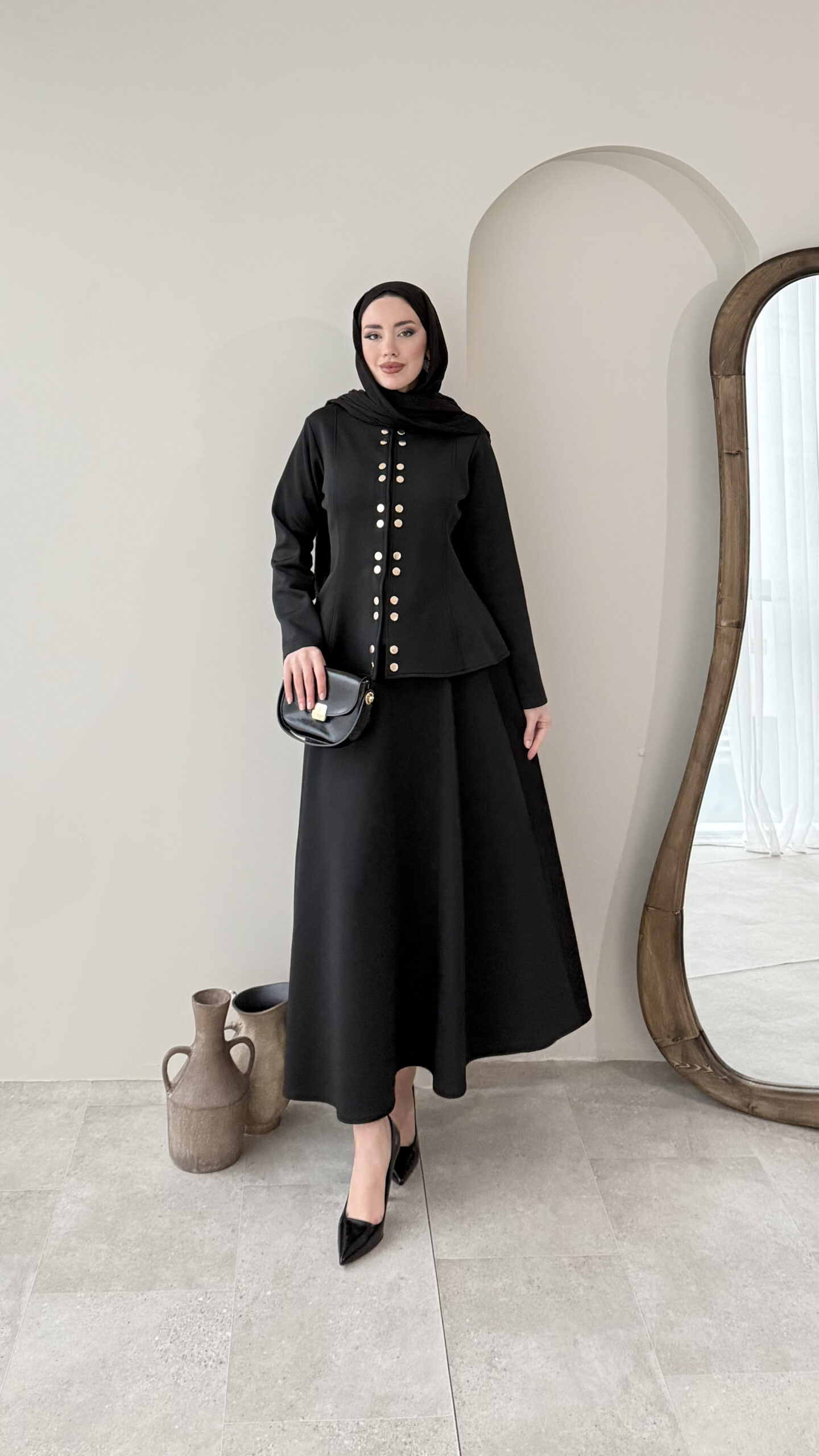 1764436609_0_692b2a81aef1d.jpg Leile Scuba Takım - Siyah - Görsel 1