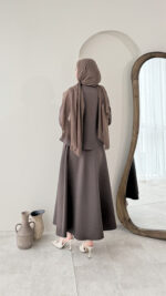 Leile Scuba Takım - Kahve - Görsel 3