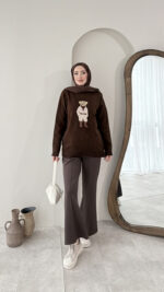 Triko Kazak - Kahverengi - Görsel 3