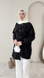 Detaylı Kazak - Siyah - Görsel 2