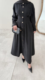 Rona Premium Elbise - Siyah - Görsel 5