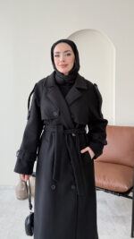 Bera Premium Kaşe Kaban – Siyah - Görsel 3