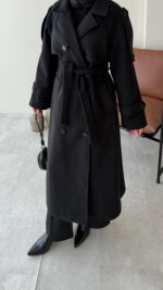 Bera Premium Kaşe Kaban – Siyah - Görsel 5