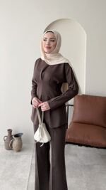 Pera Belden Bağlama Scuba Takım - Koyu Kahve - Görsel 4