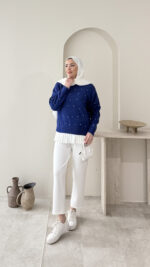 Triko Kazak - Lacivert - Görsel 3