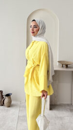 Belden Bağlamalı Takım - Sarı - Görsel 5