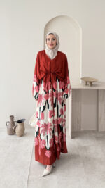 Pamuk Desenli Elbise